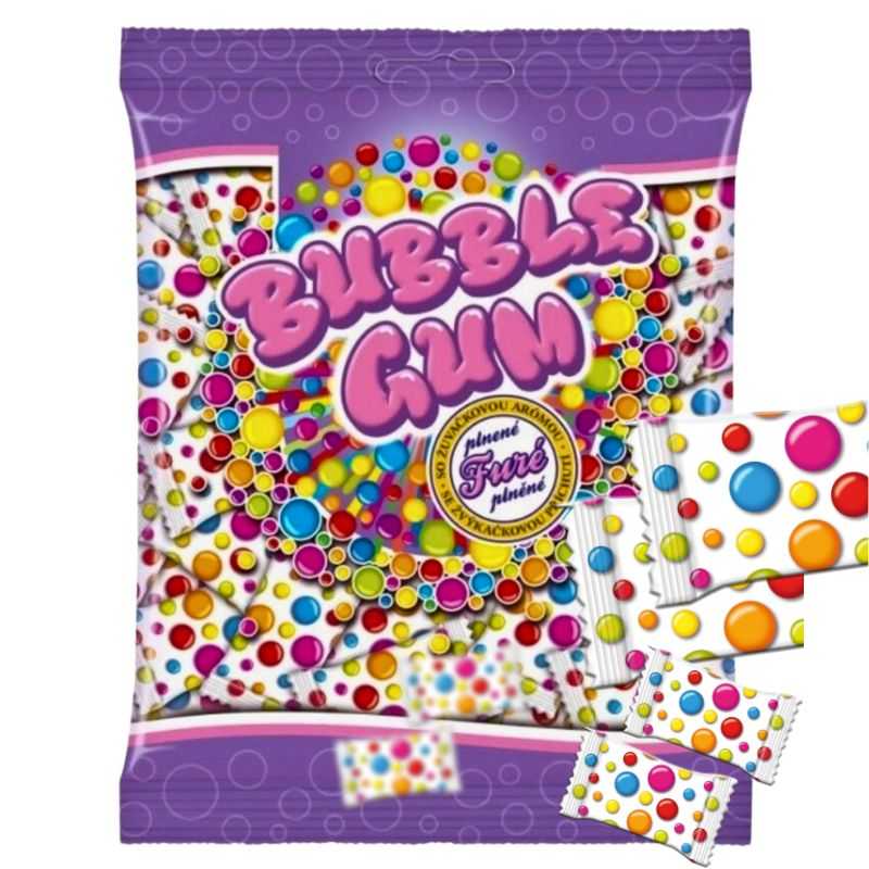 BUBBLE GUM PLNENÉ CUKRÍKY 1000g